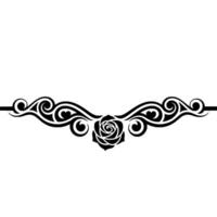 Elegant Floral Border, Vintage , Decorative Element - Rose, Swirl vector