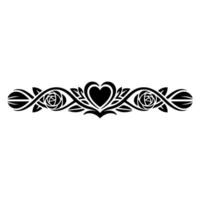 Intricate Floral Border, Romantic Division, Decorative Element vector