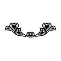 Elegant Heart Ornament, Vintage , Minimalist Motif vector