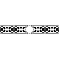 Elegant Floral Border, Vintage , Decorative Element - Rosette vector