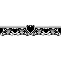 Elegant Celtic Heart Border, Vintage - Hearts vector