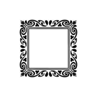 Elegant Ornate Square Frame, Vintage vector