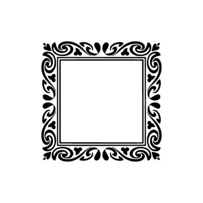 Elegant Ornate Square Frame, Vintage