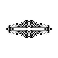Elegant Black Ornamental Divider, Vintage Element - Border vector