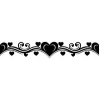 Elegant Heart Border, Romantic Element - Hearts vector