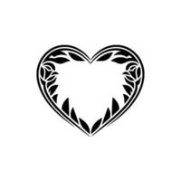 Intricate Black Heart Ornament, Celtic vector