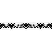 Intricate Heart Border, Celtic Motif, Vintage vector