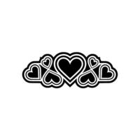 Elegant Heart Garland, Minimalist Romance vector