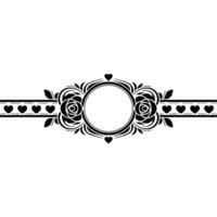 Elegant Floral Ornament, Romantic Border - Vintage vector