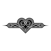 Intricate Celtic Heart Border, Elegant - Symmetry vector