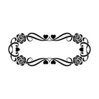 Elegant Floral Border, Romantic Element - Illustration vector