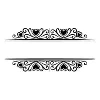 Elegant Heart-Shaped Border, Vintage Element - Decorative vector