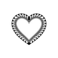Intricate Heart Ornament, Vintage Style, Elegant - Scrollwork vector