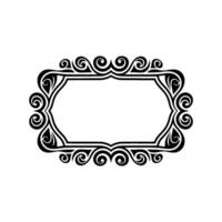 Elegant Ornate Frame, Vintage Style, Decorative Border - Swirl vector