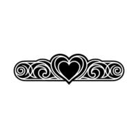 Intricate Celtic Heart Border, Vintage - Swirl, Decorative vector