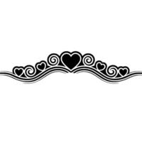 Elegant Heart Motif, Subtle Glow, Decorative Border vector