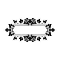 Elegant Floral Frame, Vintage , Decorative Border - Roses, Leaves vector