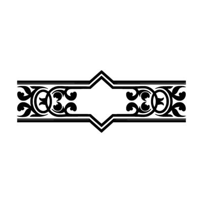 Elegant Deco Border, Vintage Ornamentation