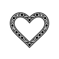 Intricate Heart Border, Decorative Emblem, Romantic Symbol vector