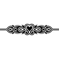 Elegant Black Decorative Border, Vintage Style - Line vector