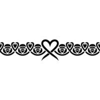 Celtic Heart Border Elegant, Symbolic, Vintage - Ribbon vector