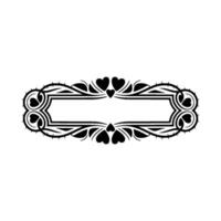Elegant Heart-Embellished Frame, Vintage vector