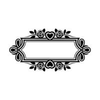 Elegant Vintage Frame, Decorative Border, Romantic - Template vector