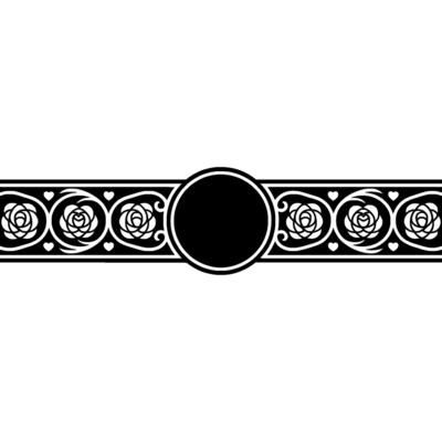 Elegant Floral Border, Vintage, Decorative Element - Circular