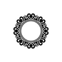 Elegant Heart Frame, Vintage Decorative Border - Pattern vector