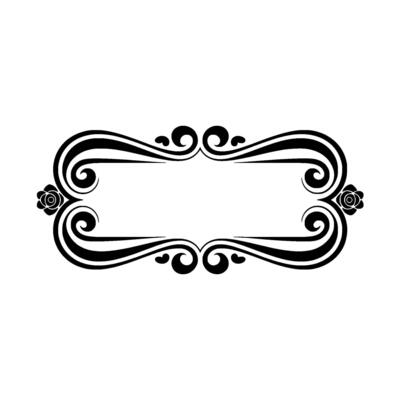 Elegant Vintage Frame, Decorative Swirl Border
