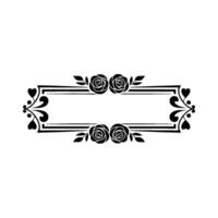 Elegant Floral Frame, Vintage , Romantic Border - Illustration vector