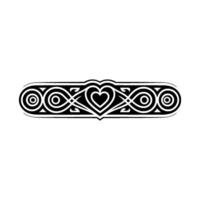 Intricate Celtic Border, Vintage , Elegant Ornament - Heart vector