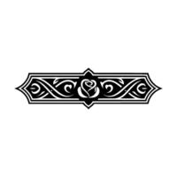 Intricate Floral Border, Gothic Elegance, Decorative Element vector