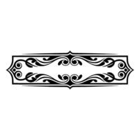 Elegant Black Ornamental Border, Vintage Element - Background vector