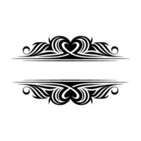Elegant Black Ornamental Divider, Vintage Element - Line vector