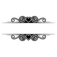 Elegant Decorative Divider, Romantic Scroll vector