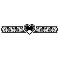 Elegant Heart Border, Vintage Element - Symbol vector