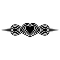 Intricate Heart Infinity Symbol Emblem vector