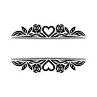 Elegant Floral Divider, Romantic Element - Ornament vector