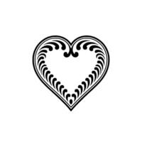 Intricate Ornamental Heart, Vintage Elegance vector