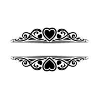 Elegant Heart-Shaped Border, Vintage Element - Hearts vector