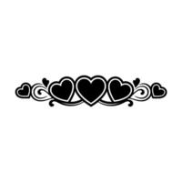 Elegant Heart Border, Romantic Element - Floral vector