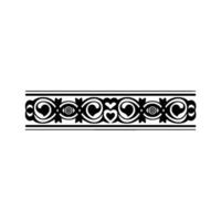 Elegant Black Ornamental Border, Vintage Element - Geometric vector