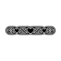 Intricate Celtic Heart Border, Vintage - Vintage style vector