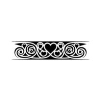 Intricate Heart Border, Vintage Ornamentation, Elegant - Swirls vector