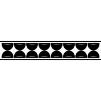 Geometric Moon Phase Border, Minimalist vector