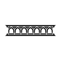 Gothic Arch Border, Vintage Ornament, Minimalist vector