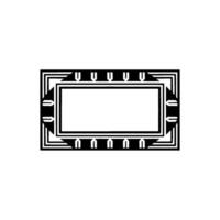 Art Deco Frame, Geometric , Elegant Border, Vintage Style, Minimalist Composition vector