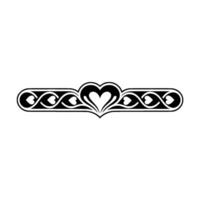 Intricate Celtic Heart Border, Vintage - Ornament, Flourish vector