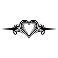 Elegant Heart Ornament, Vintage Element - Swirls vector